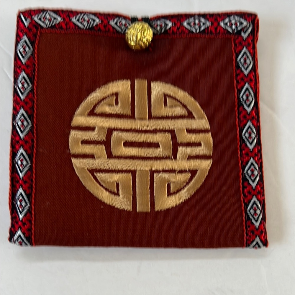 New Embroidered Chinese Character Longevity Fabric Wallet